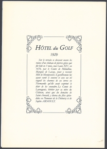 Hôtel du Golf
