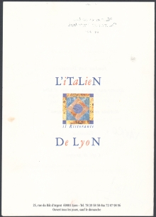 l'ITALIEN DE LYON