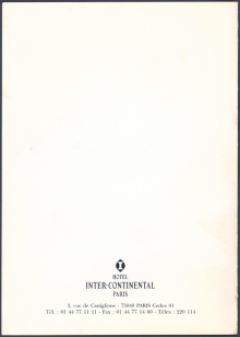 Salons de L'Hôtel Inter-Continental